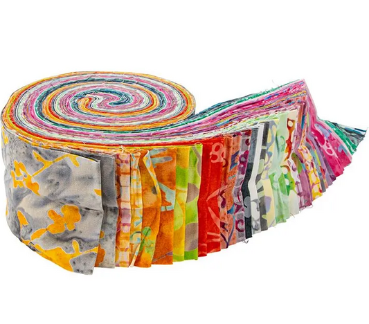 Riley Blake Sassy And Tweet Expressions Batiks - 40 Strip Rolie Polie