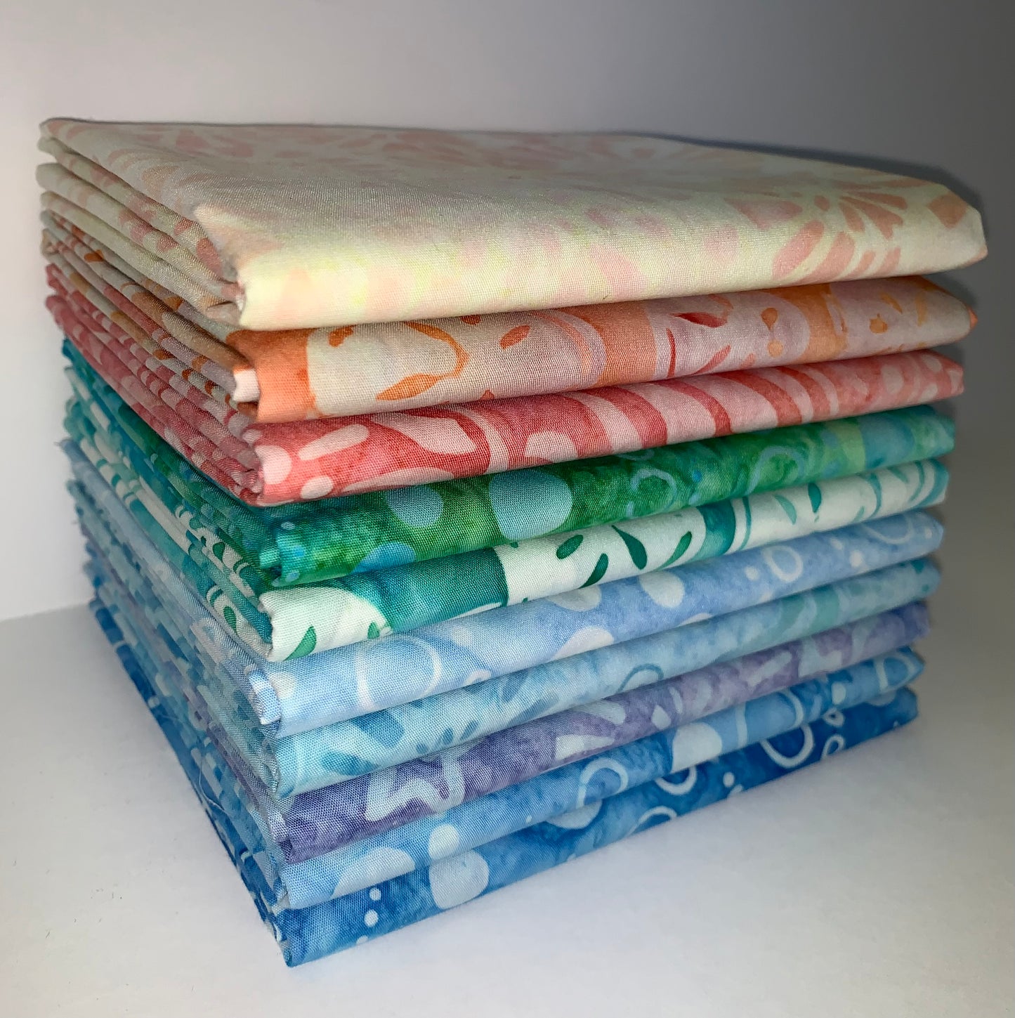 Robert Kaufman Artisan Batik "Seaside" Half-yard Bundle - 10 Fabrics, 5 Total Yards