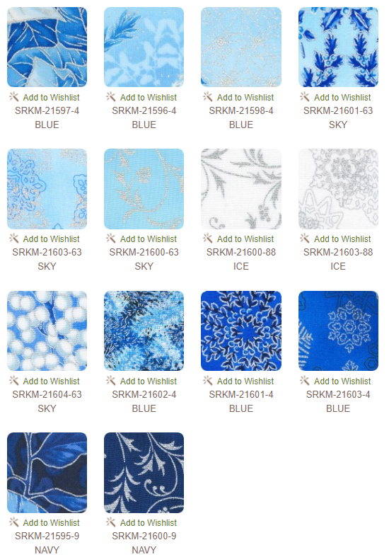 Robert Kaufman Holiday Flourish Snow Flower - Blue Roll-up - 40 Strip Roll