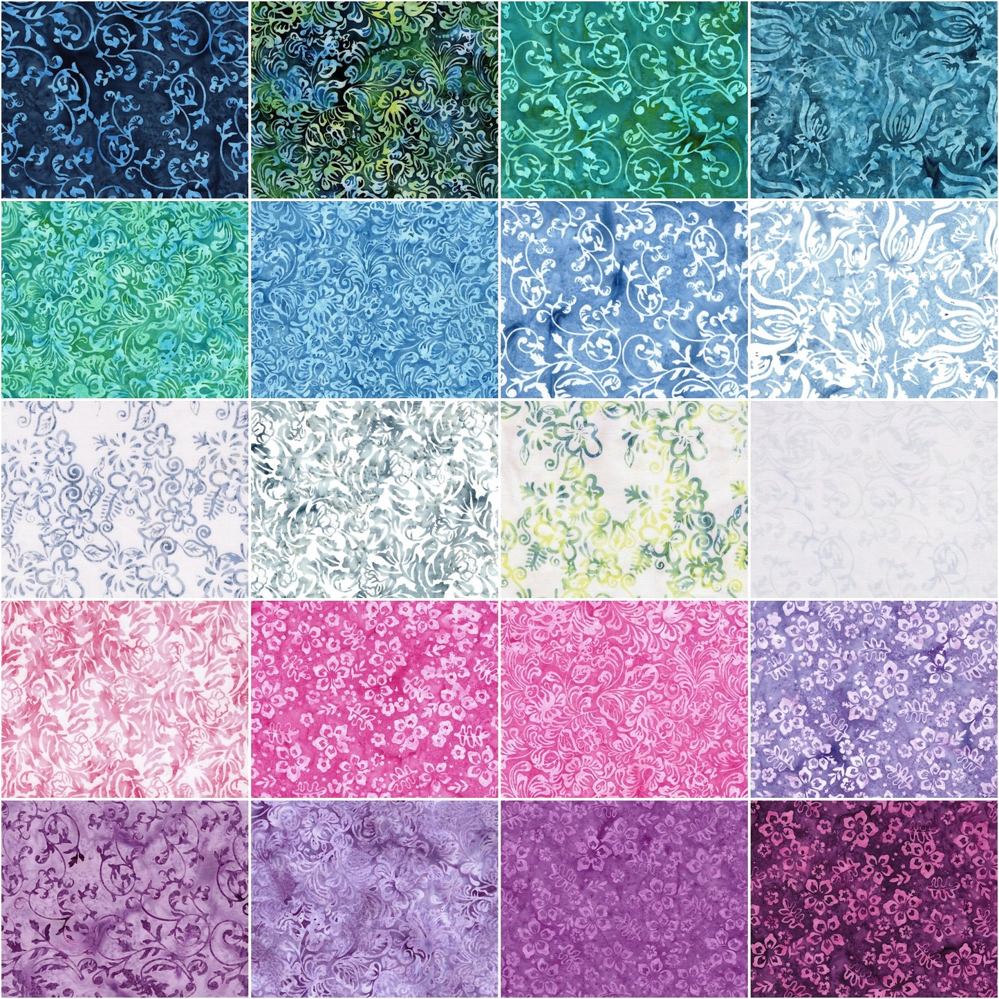 Island Batik - South Hampton - 20 Fabrics, 40 Total Strips