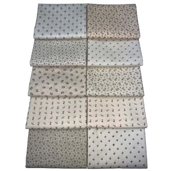 Marcus Fabrics "Sample Shirtings" Half-yard Bundle - 10 Fabrics, 5 Total Yards