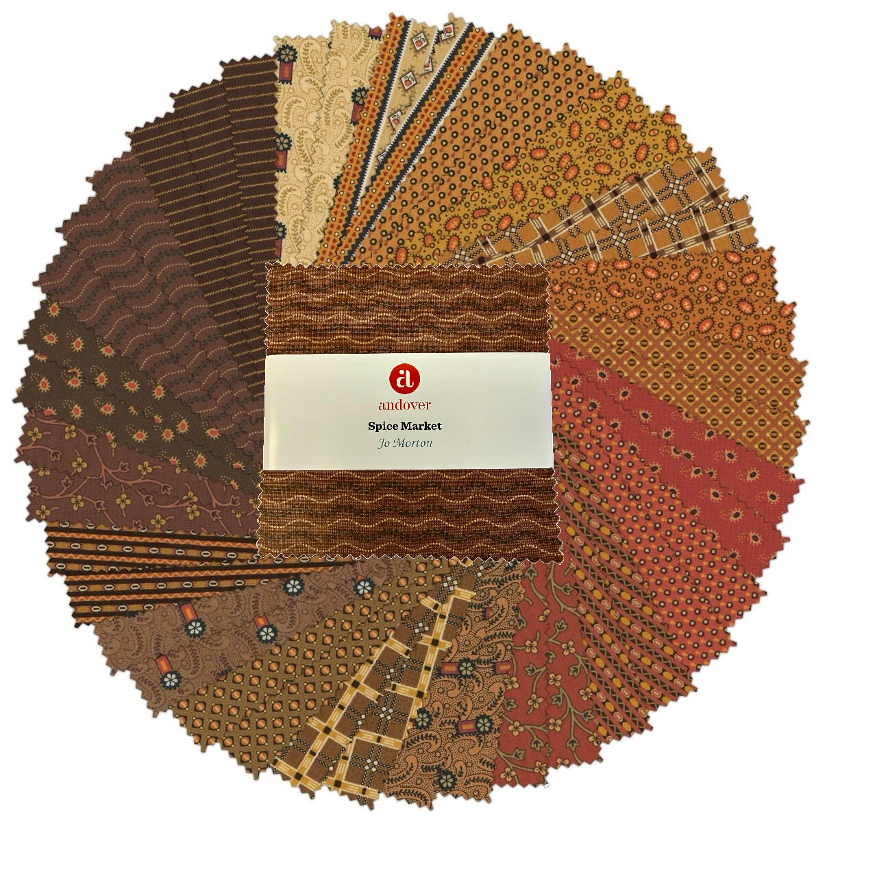 Charm Pack 5x5 Squares - Andover Spice Market By Jo Morton - 40 5" Squares