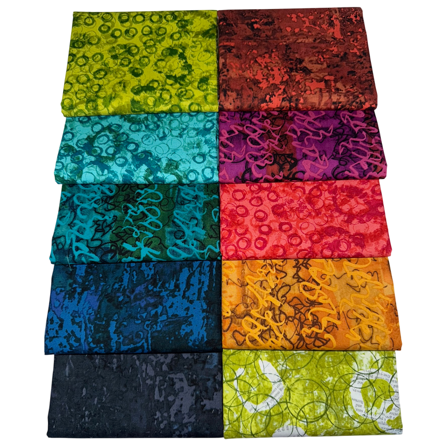 Robert Kaufman "Storyboard" (Wishwell) Half-Yard Bundle - 10 Fabrics, 5 Total Yards
