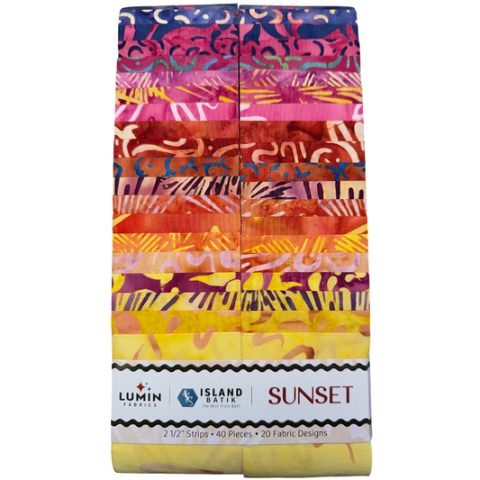 Island Batik - Sunset - 20 Fabrics, 40 Total Strips