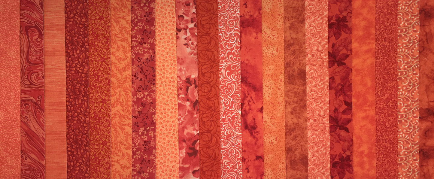 Tangerine Dream 2.5" Roll - 20 Fabrics, 20 Total Strips