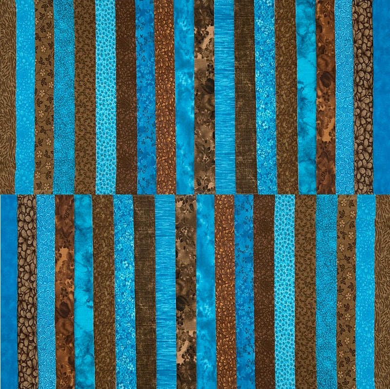 June Doe Fabric Collections - Turquoise & Earth - 40-Strip Pack