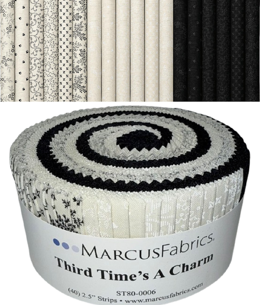 Marcus Fabrics - Third Time's A Charm by Marcus Fabrics - 40 2.5" Strips