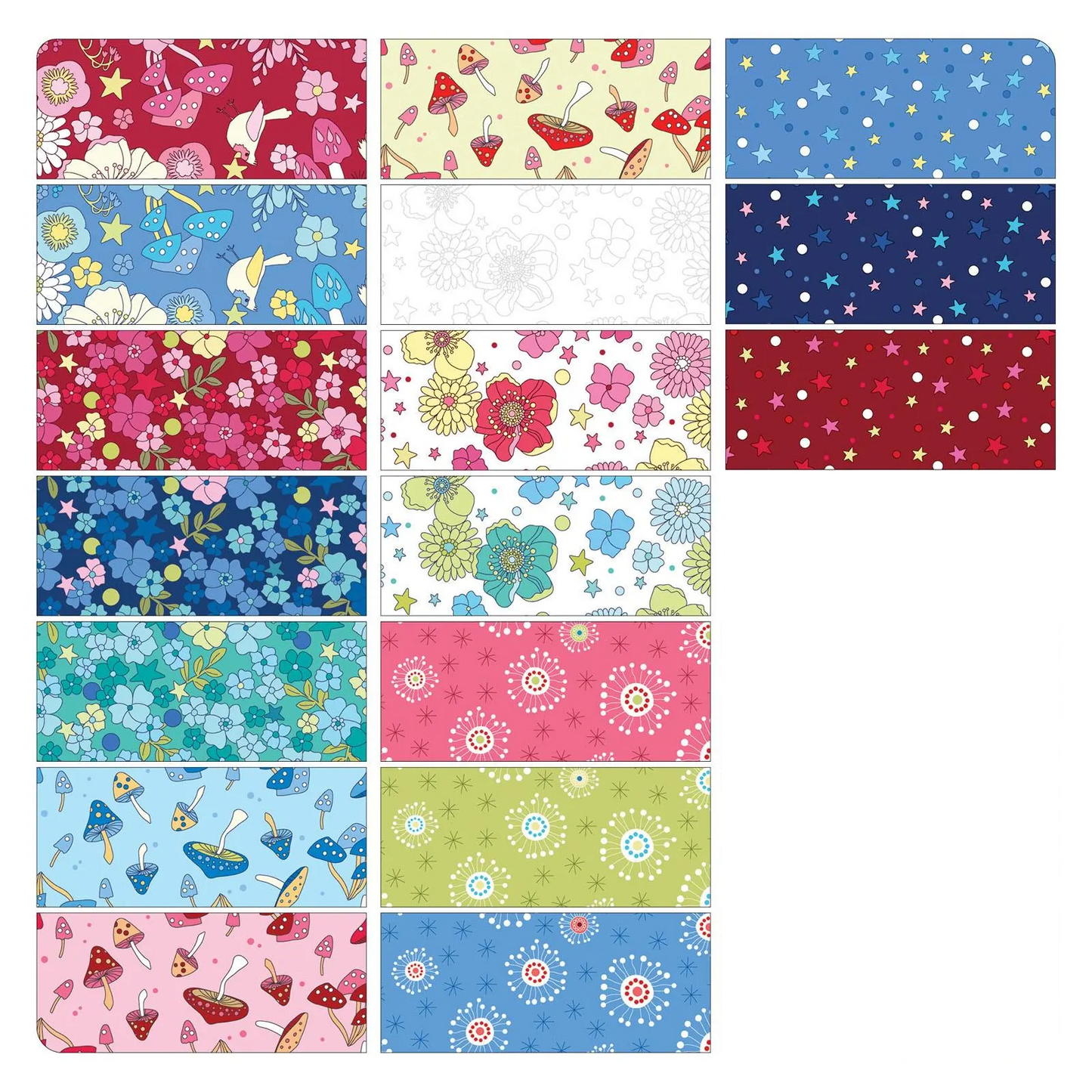 Charm Pack 5x5 Squares - Benartex Tiny Secrets - 40 5" Squares