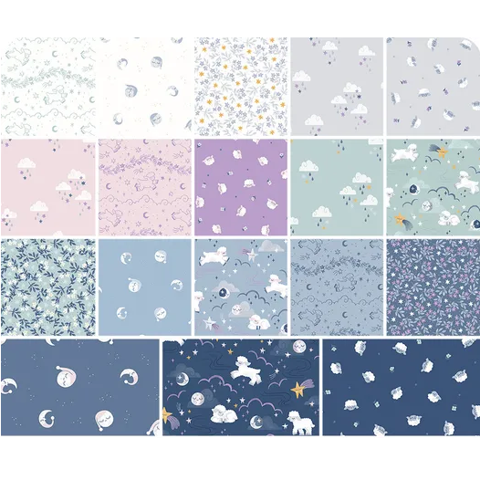 Charm Pack 5x5 Squares - Riley Blake Twinkle Little Star 5-inch Stacker - 40 5" Squares