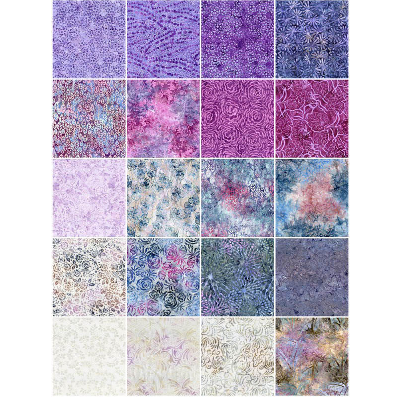 Timeless Treasures Tonga Batiks - Plumberry - 40 2.5" Strip Pack