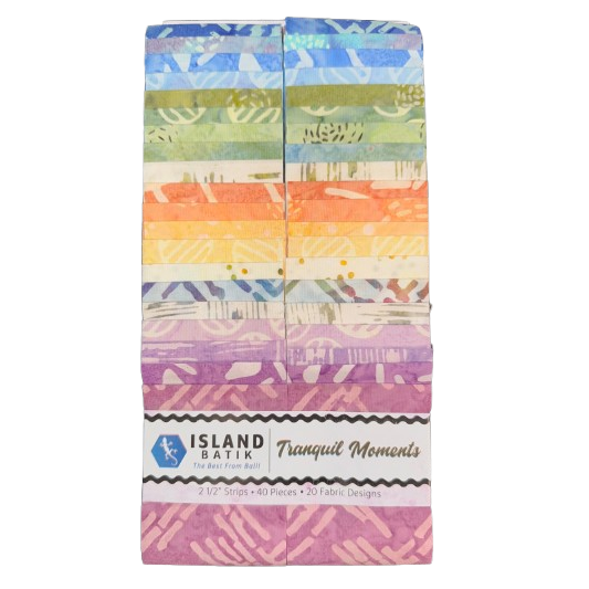 Island Batik - Tranquil Moments - 20 Fabrics, 40 Total Strips