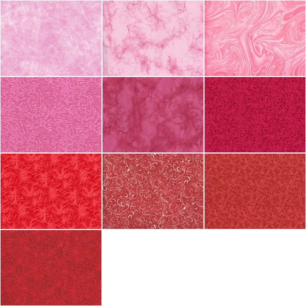 Valentine Half-yard Bundle - 10 Fabrics, 5 Total Yards