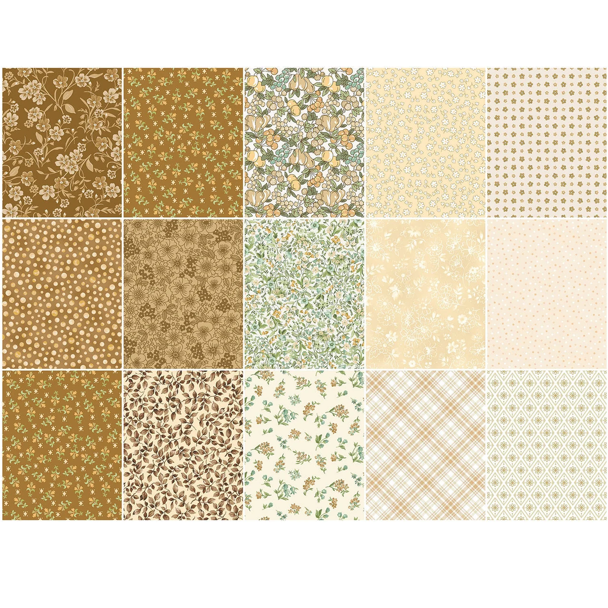 Robert Kaufman Fabric Market - Vanilla Roll-up - 40 Strip Roll