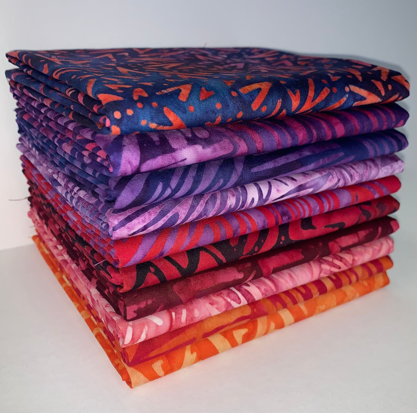 Robert Kaufman Artisan Batik "Velocity" (Warm) Half-yard Bundle - 10 Fabrics, 5 Total Yards