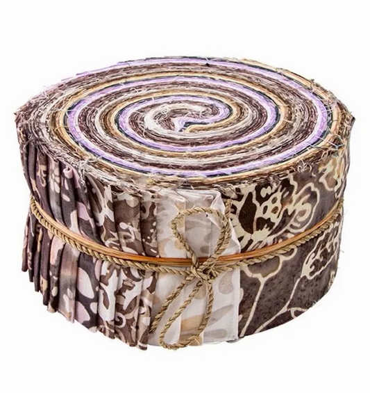 Riley Blake Victorian Garden Colorway B Expressions Batiks - 40 Strip Rolie Polie