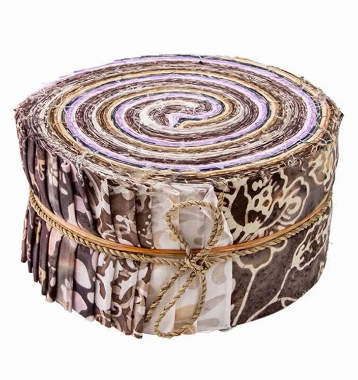 Riley Blake Victorian Garden Colorway B Expressions Batiks - 40 Strip Rolie Polie