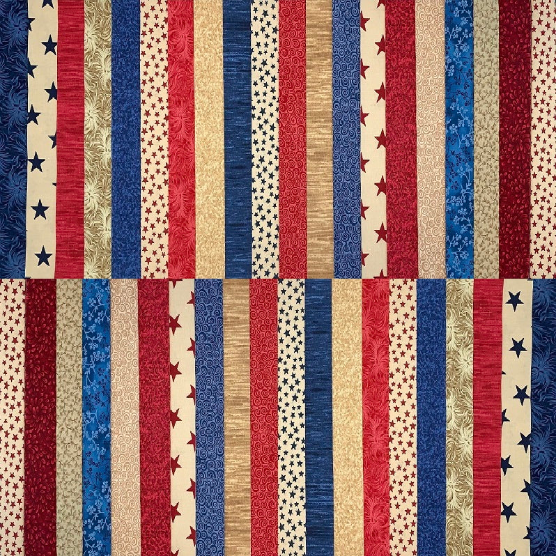 June Doe Fabric Collections - Vintage Patriotic - 40-Strip Pack
