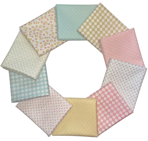 Andover/Makower UK "Welcome Spring" Half-yard Bundle - 10 Fabrics, 5 Total Yards