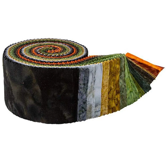 Riley Blake Woodland Elegance Expressions Batiks Hand Dyes - 40-Strip Rolie Polie