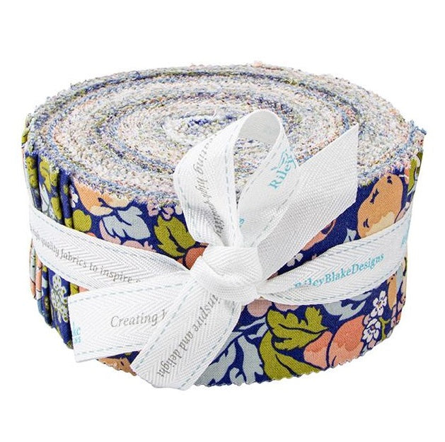 Riley Blake Woodland Pastels (Liberty Tree Of Life) - 40 Strip Rolie Polie