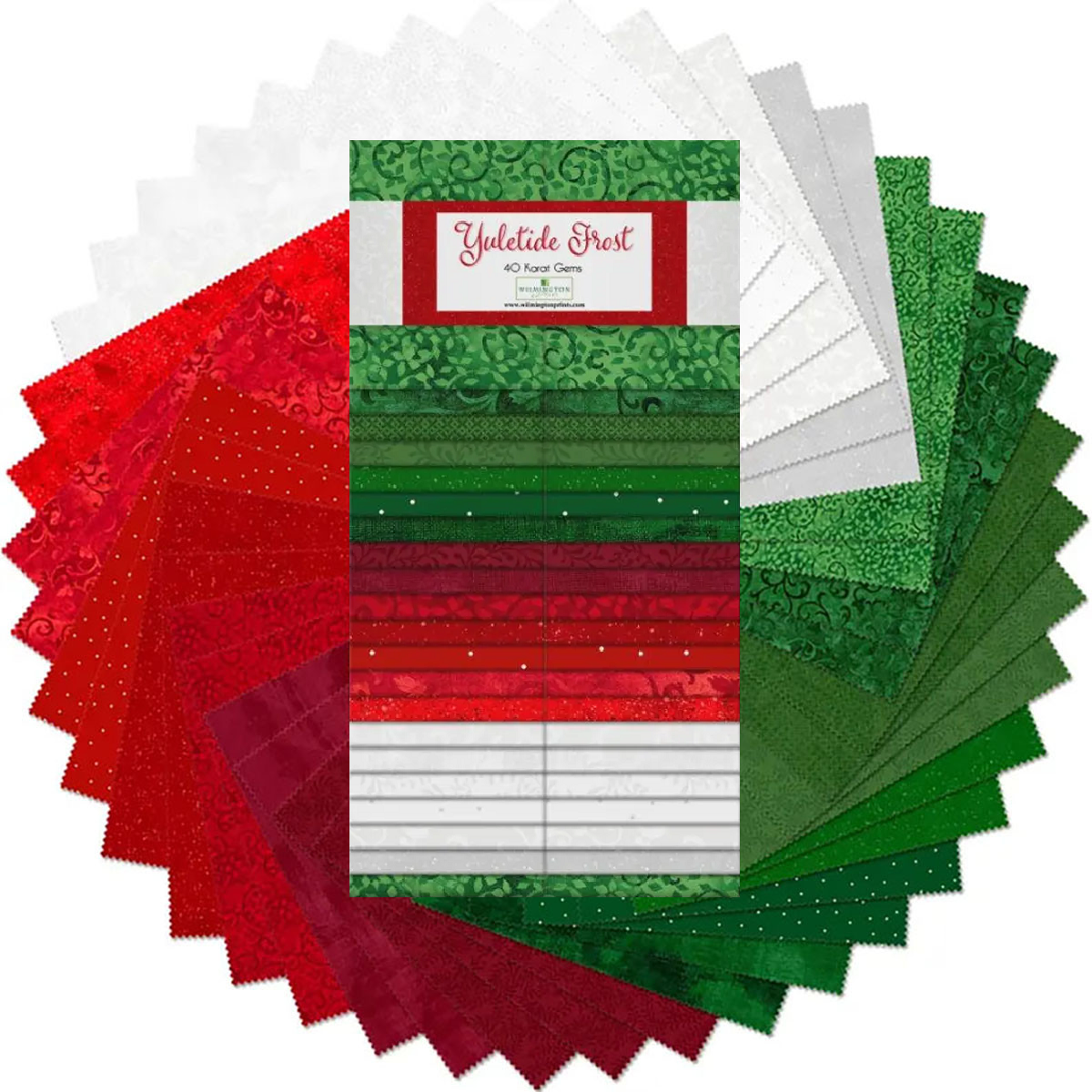 Wilmington Prints 40 Karat Gems - Yuletide Frost - 40 Strips