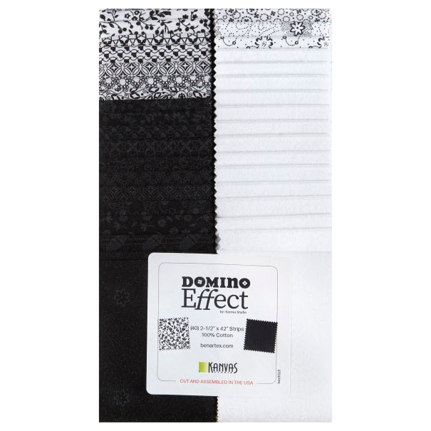 Benartex Domino Effect Strip-pies - 40 2.5" Strips Flat Pack