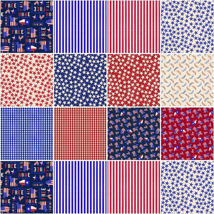 P&B Textiles - American Farm Roll - 40 2.5" Strips