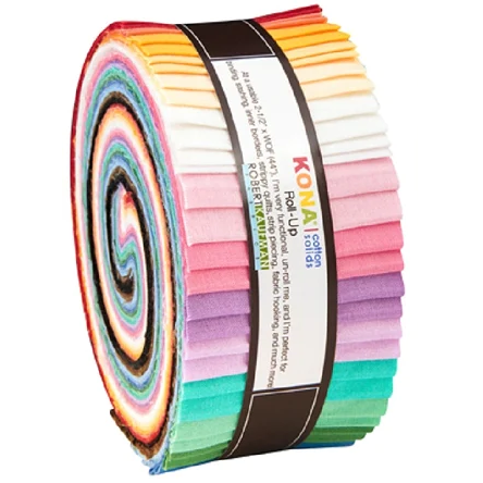 Robert Kaufman Kona Cotton Darlene Zimmerman 30's Palette Roll-up - 40 Strip Roll