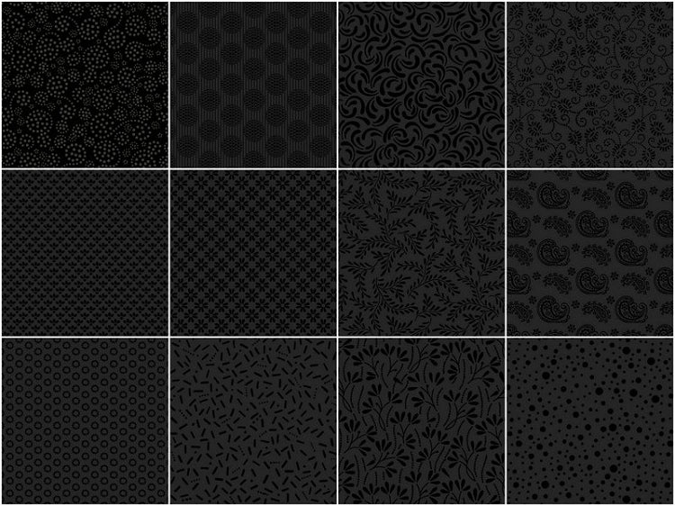 Wilmington Prints - 40 Karat Gems - Essentials Midnight
