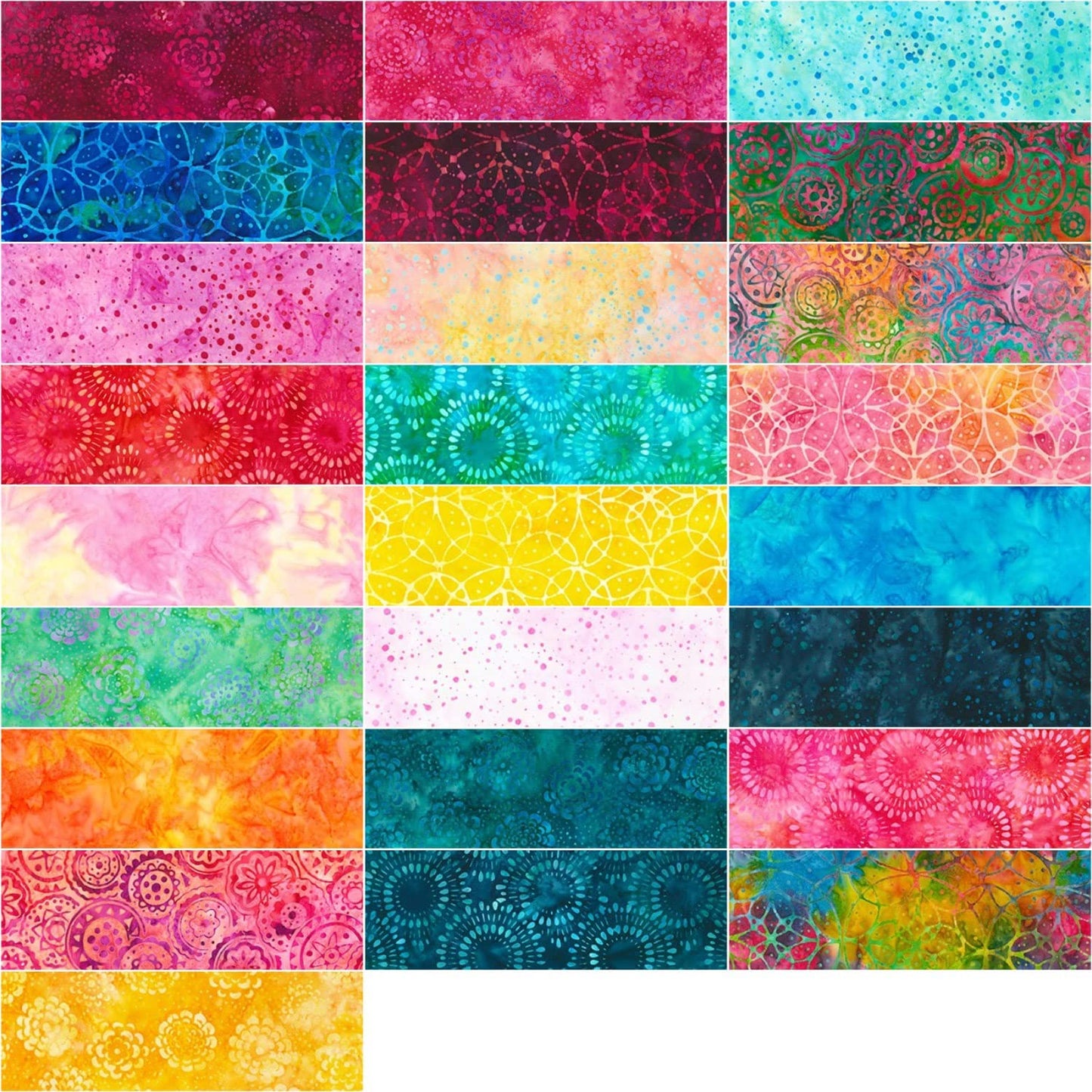 Robert Kaufman Artisan Batiks: Moodscapes Roll-up - 40 Total Strips (RU-1062-40)