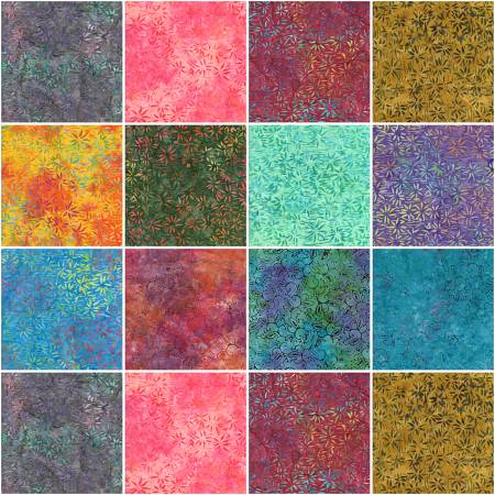 Benartex Bali Batik Bamboo Batiks Strip-pies - 40 2.5" Strips
