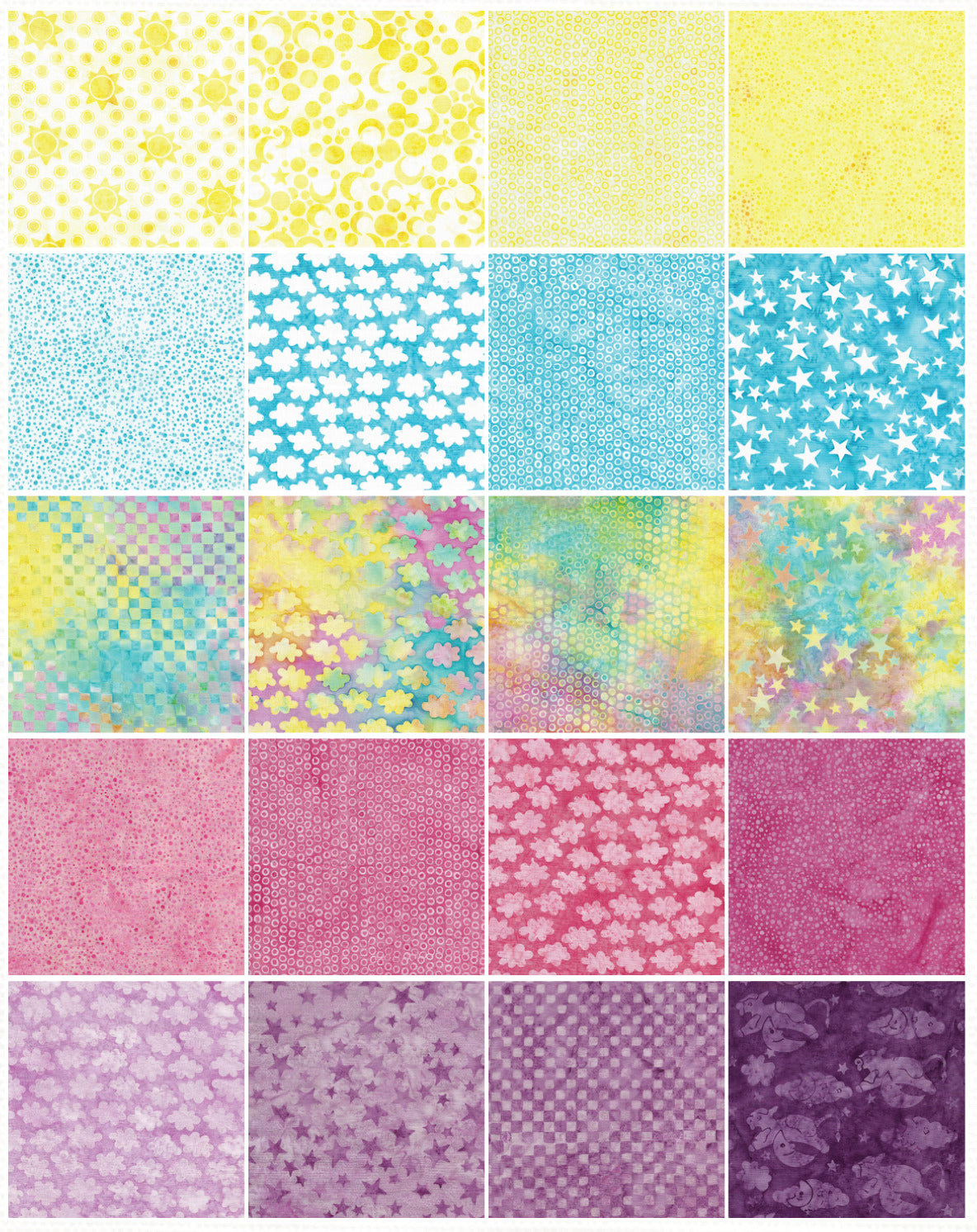 Island Batik - Baby Bloomers - 20 Fabrics, 40 Total Strips
