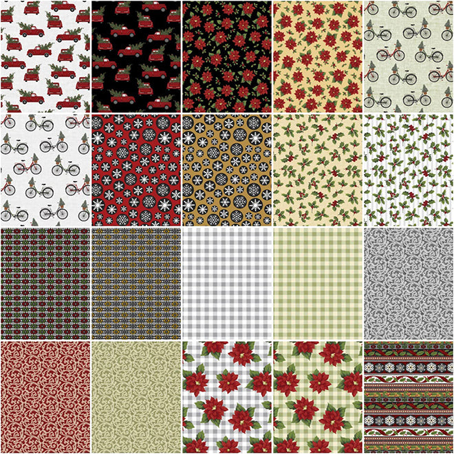 Benartex Holiday At Home Strip-pies - 40 2.5" Strips