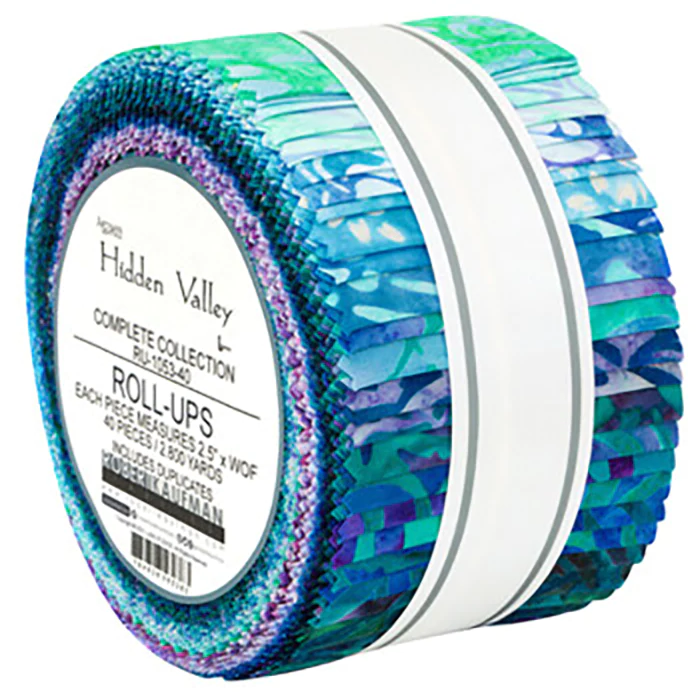 Robert Kaufman Artisan Batiks: Hidden Valley Roll-up - 40 Total Strips (RU-1053-40)
