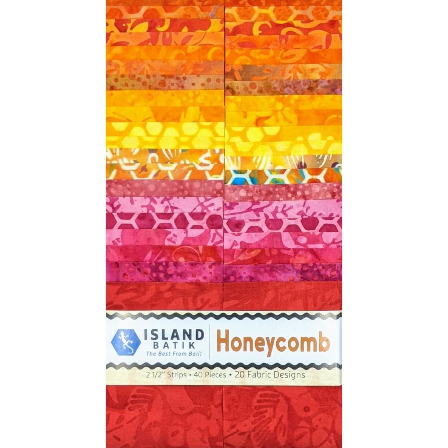 Island Batik - Honeycomb - 20 Fabrics, 40 Total Strips