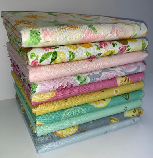 Robert Kaufman "Rose Lemonade" Half-Yard Bundle - 10 Fabrics, 5 Total Yards