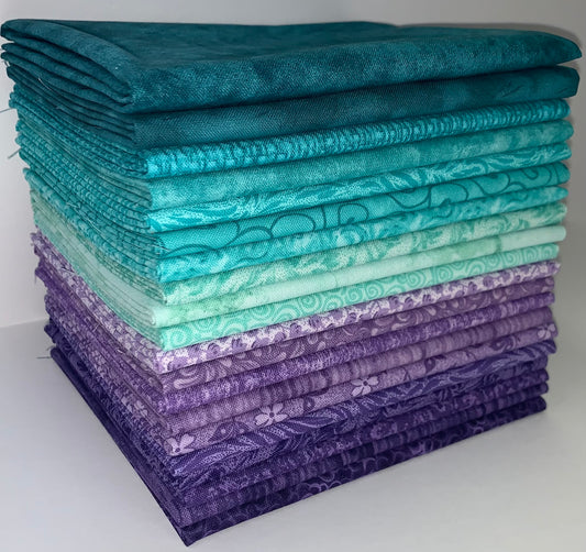 Aurora Fat Quarter Bundle - 20 Fabrics, 20 Total Fat Quarters