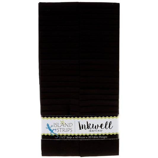 Island Batik - Inkwell (Solid Black) - 40 Total Strips