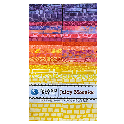 Island Batik - Juicy Mosaics - 20 Fabrics, 40 Total Strips