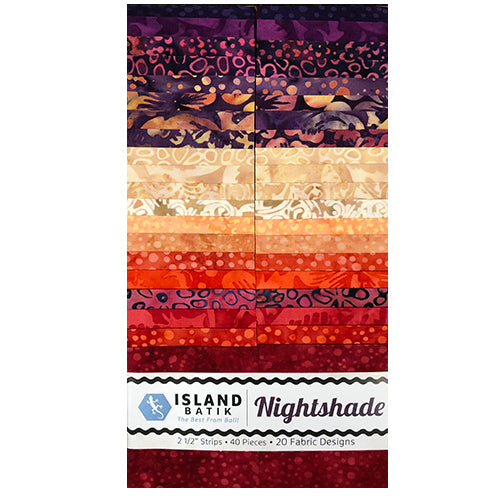 Island Batik - Nightshade - 20 Fabrics, 40 Total Strips