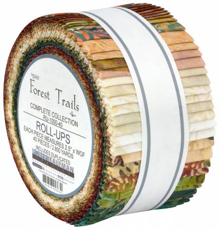 Robert Kaufman Artisan Batiks: Forest Trails Roll-up - 40 Total Strips