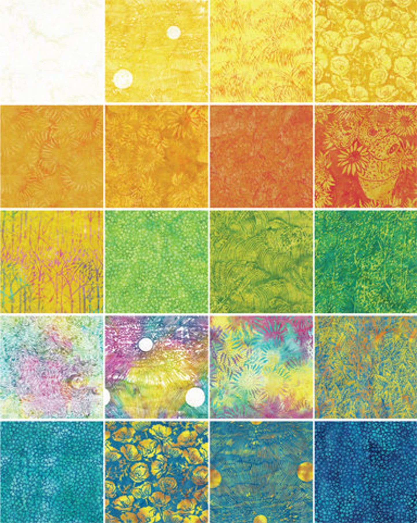 Island Batik - Summer Fields - 20 Fabrics, 40 Total Strips