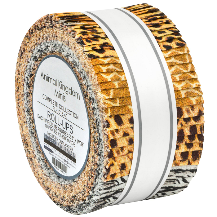Robert Kaufman Animal Kingdom Minis Roll-up - 40 Strip Roll