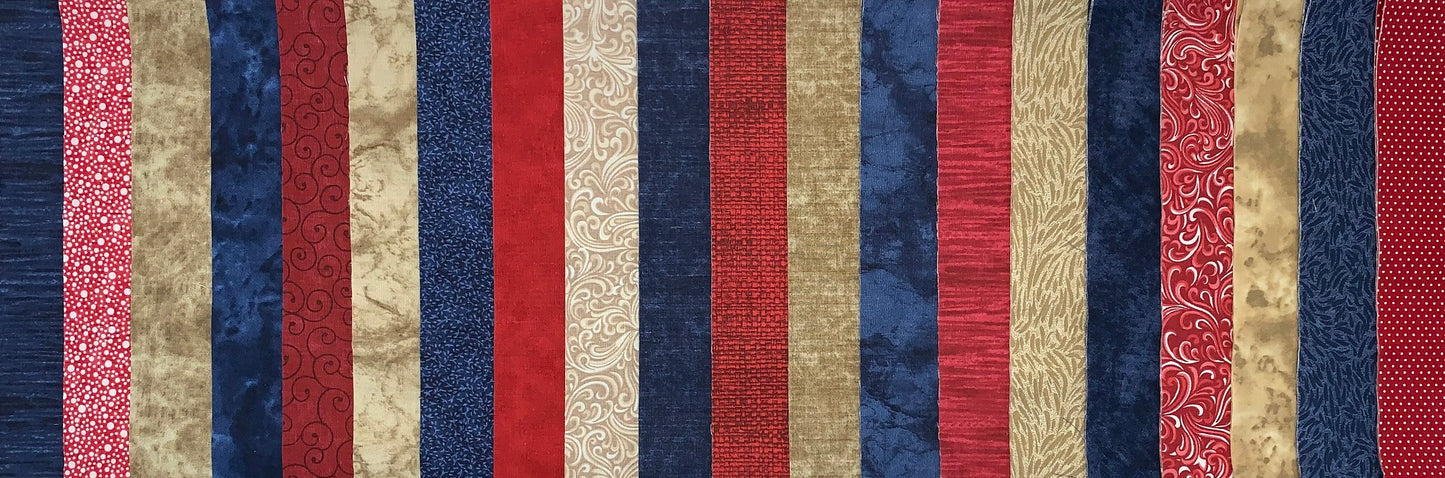 Vintage Americana Colorway (No Florals) 2.5" Roll - 20 Total Strips