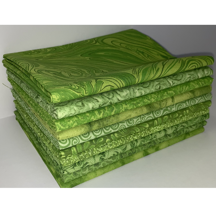 Basic Colors - Apple Fat Quarter Bundle - 10 Fabrics, 10 Total Fat Quarters