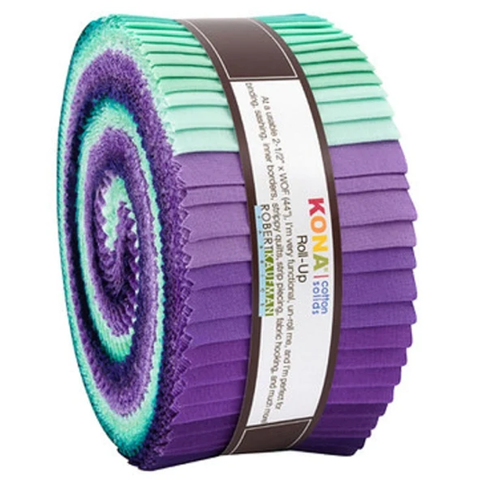 Robert Kaufman Kona Cotton Aurora Palette Roll-up - 40 Strip Roll