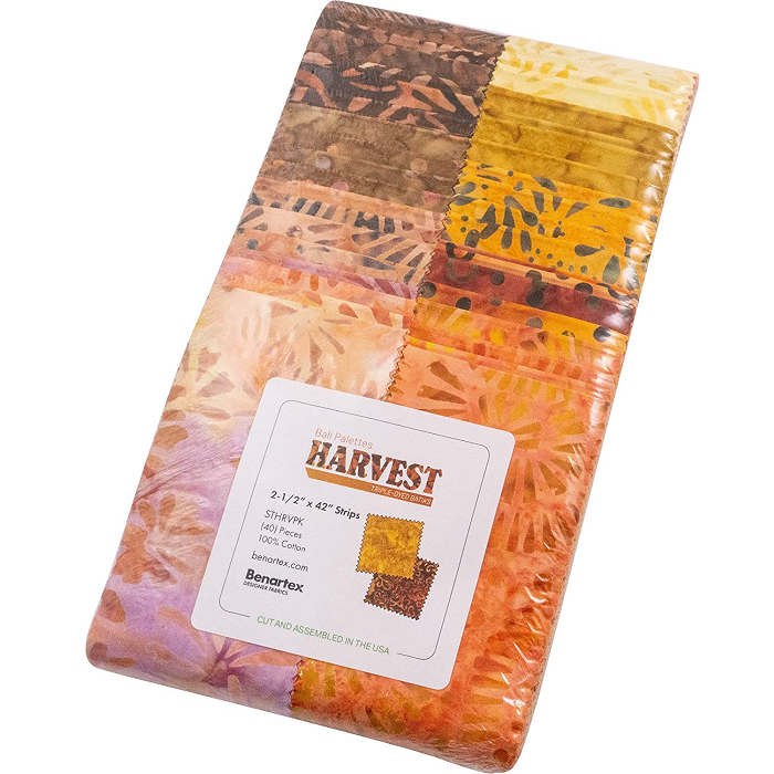 Benartex Bali Batik Harvest Batiks Strip-pies - 40 2.5" Strips