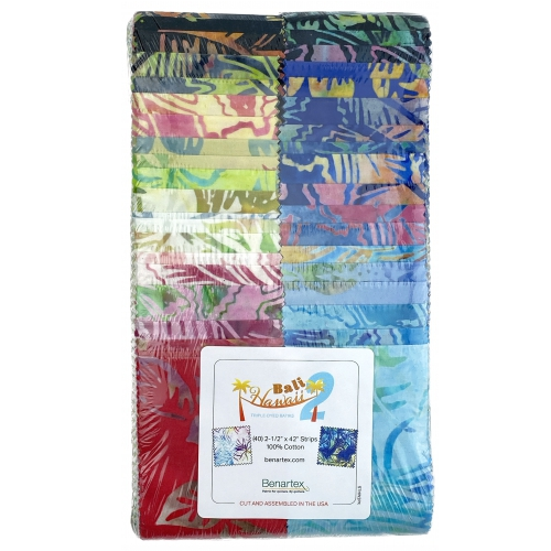 Benartex Bali Batik Hawaii 2 Batiks Strip-pies - 40 2.5" Strips