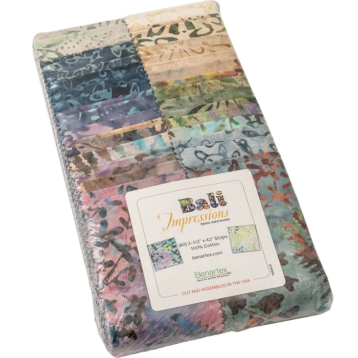 Benartex Bali Batik Impressions Batiks Strip-pies - 40 2.5" Strips