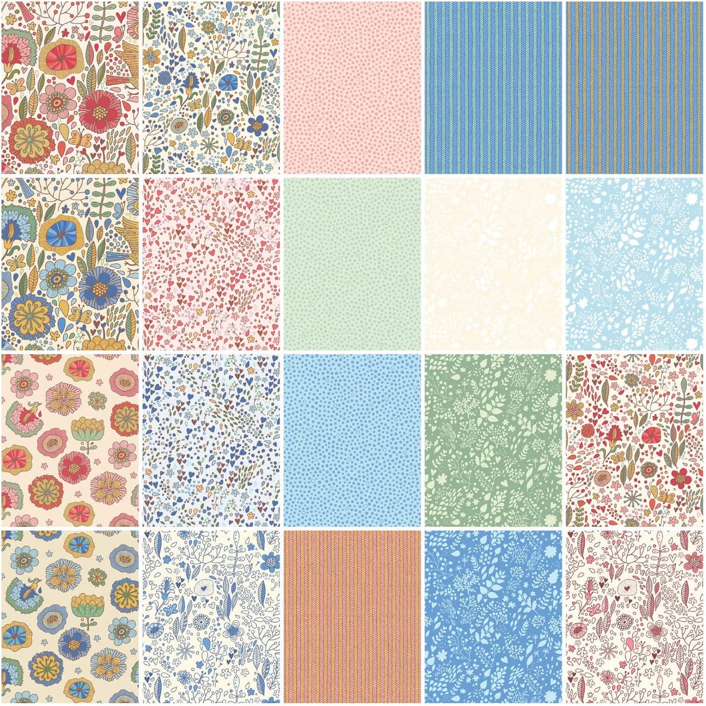 Benartex Bird Song Strip-pies - 40 2.5" Strips Flat Pack